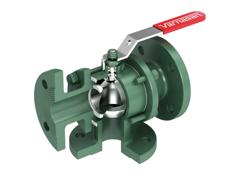 Flanged L Type 3 Way Carbon Steel Ball Valve