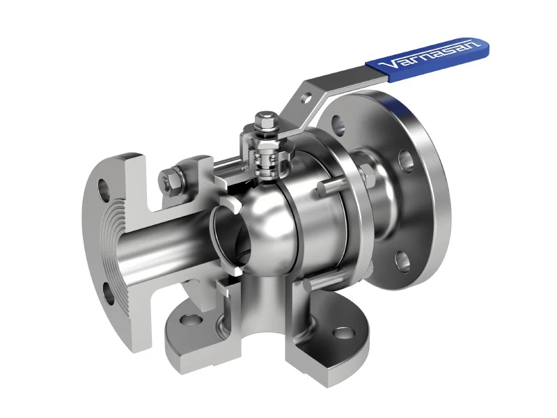 Flanged L Type 3 Way Stainless  Steel Ball Valve