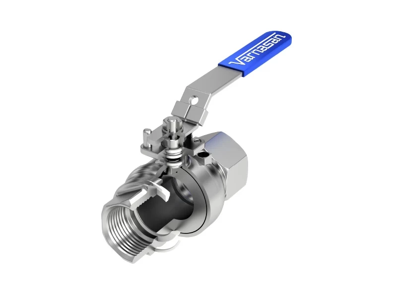 2 Pieces Threaded Stainless Steel Ball Valve gallery image 1